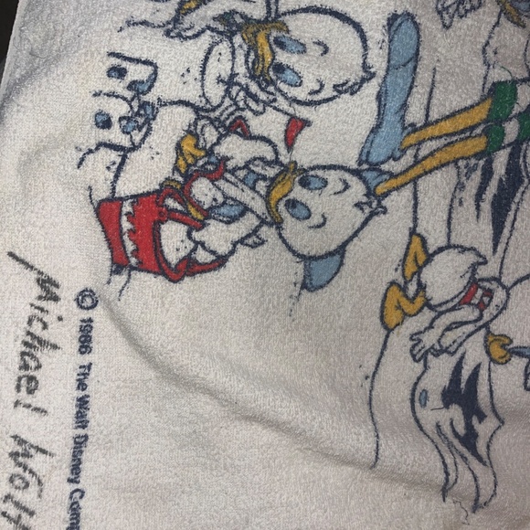 Vintage 1980s Duck Tales Huey Dewey Louie Towel - Picture 2 of 4